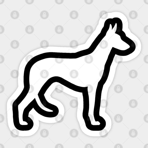 Ibizan Hound Silhouette Sticker by Coffee Squirrel